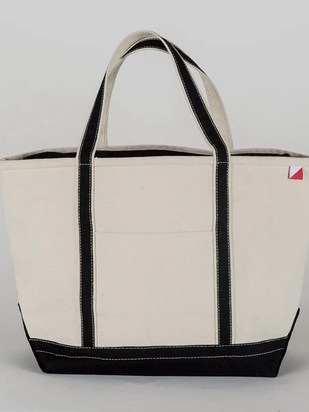 Canvas Tote Bag - Black & Cream
